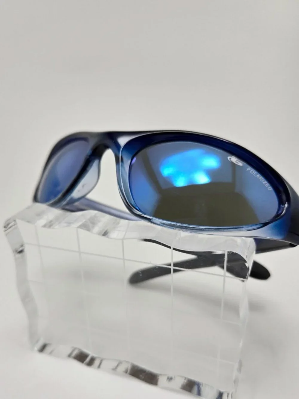 Bolle Swisher Vintage Blue Wrap Polarized Sunglasses